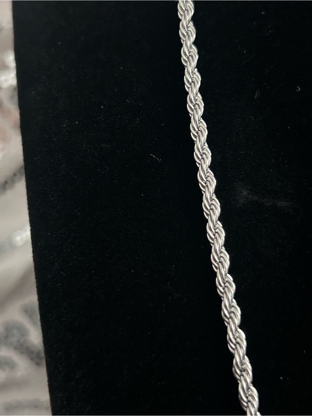 Silve Rope Chain Necklace - Picture 3 of 6